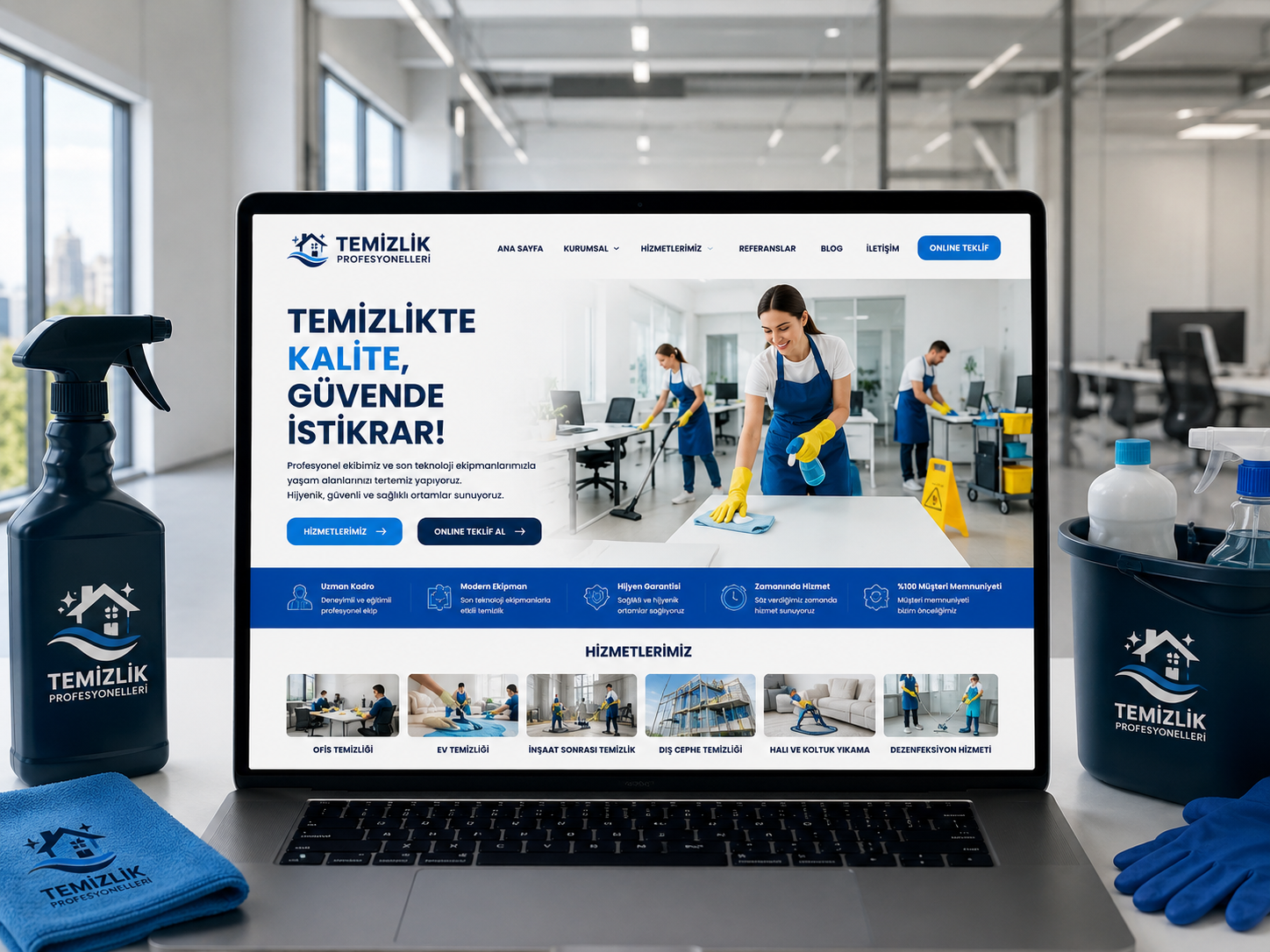 Temizlik Şirketi hazır web tasarım paketi