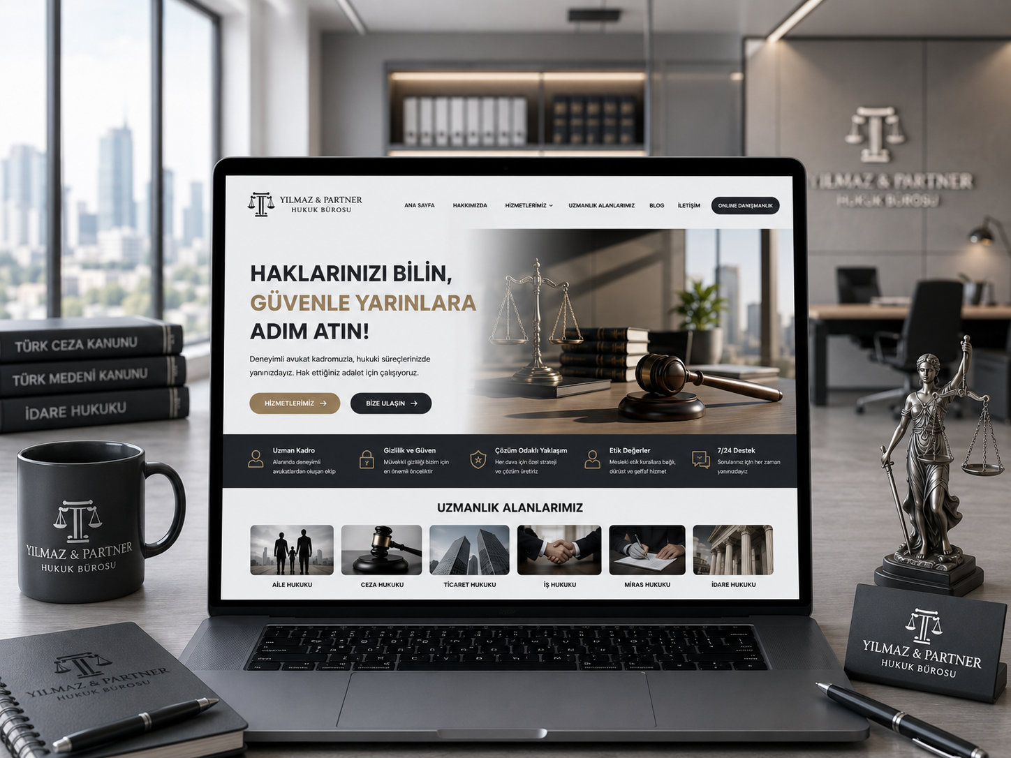 Hukuk Bürosu Sitesi hazır web tasarım paketi