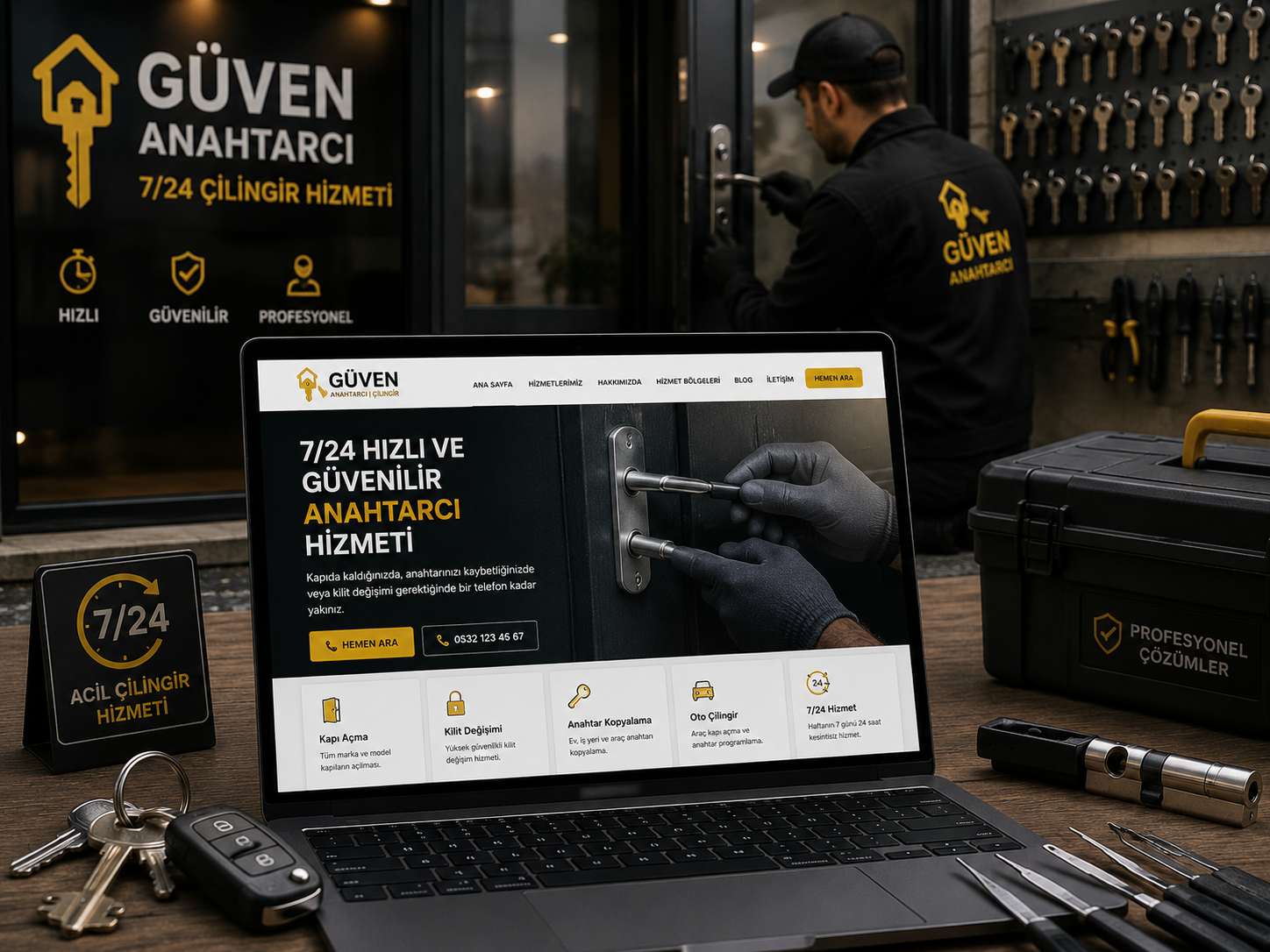 Anahtarcı / Çilingir hazır web tasarım paketi