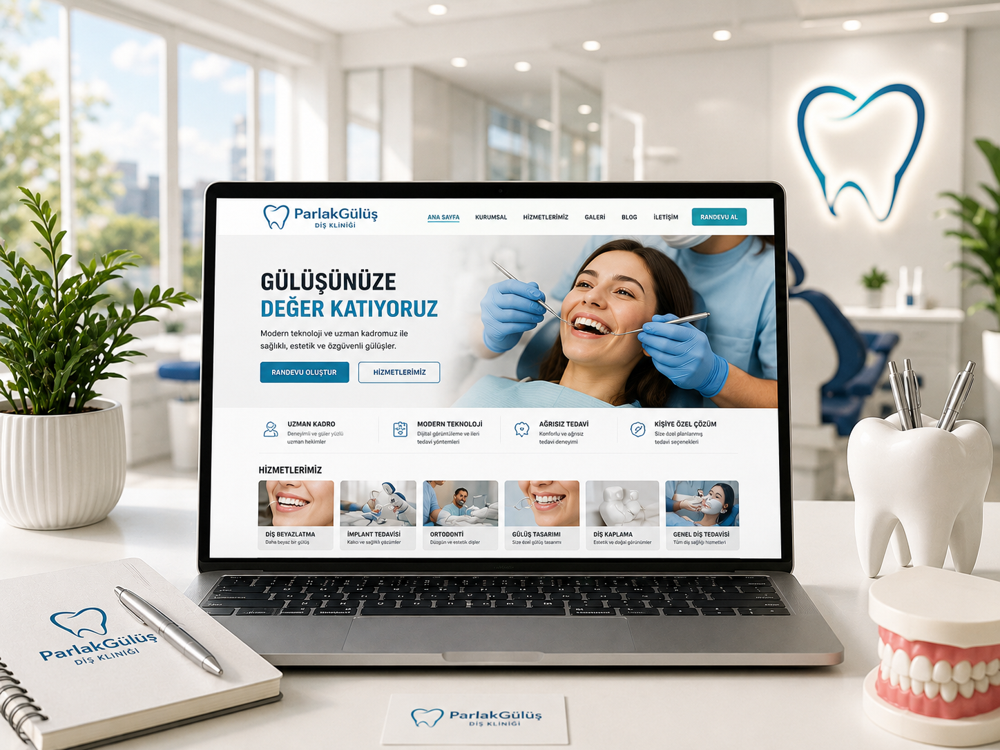 Diş Kliniği hazır web tasarım paketi