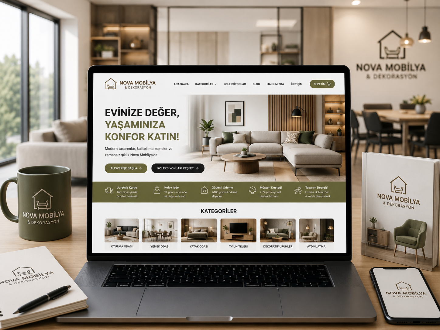 Mobilya / Dekorasyon hazır web tasarım paketi
