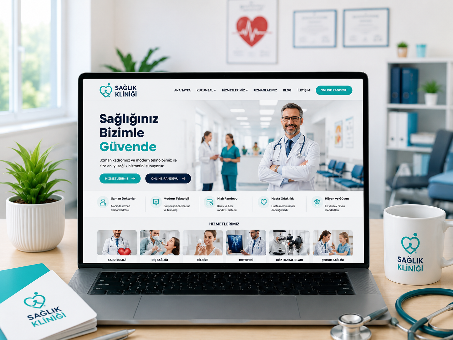 Klinik Sitesi hazır web tasarım paketi