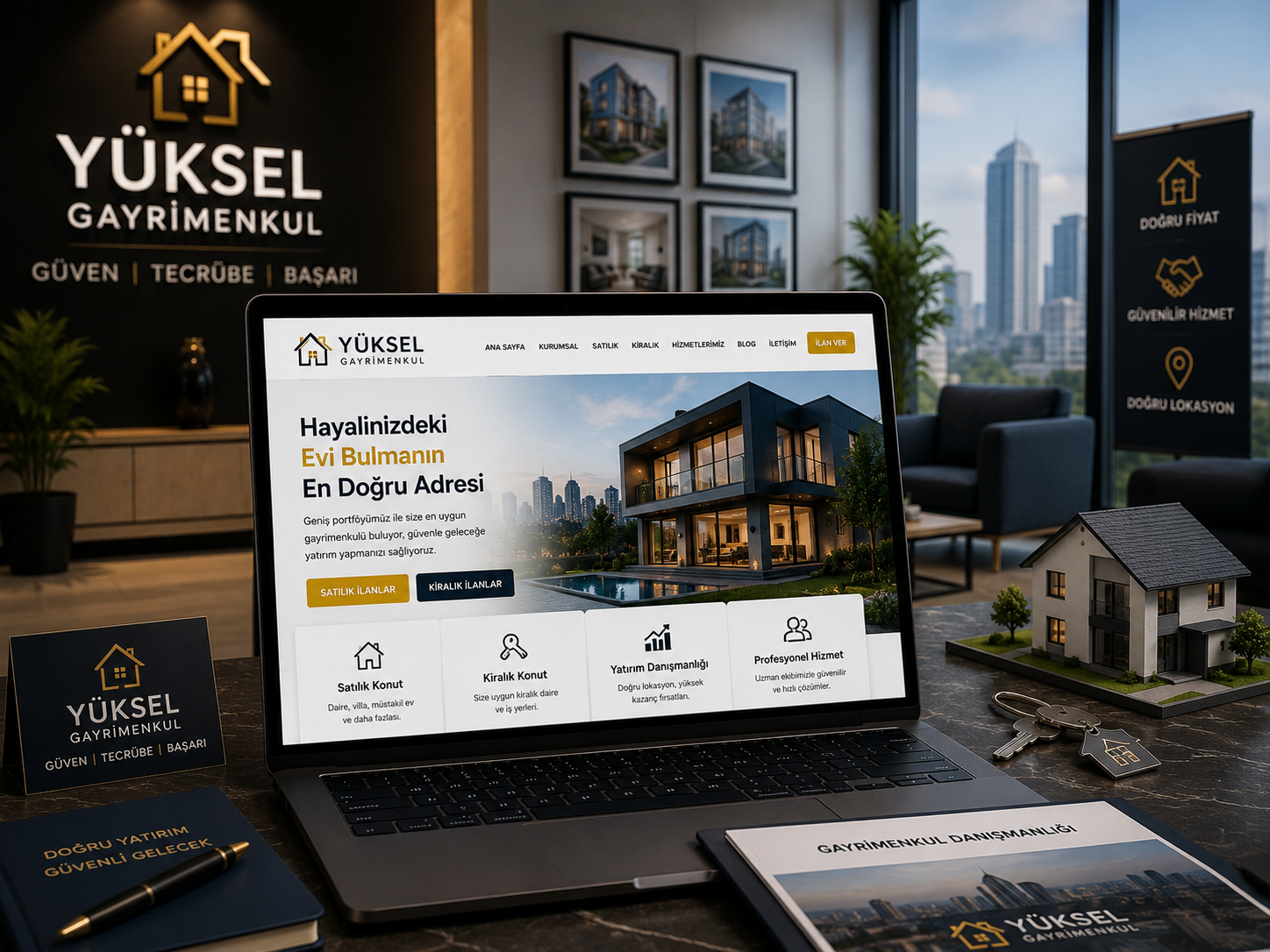 Emlakçı / Gayrimenkul hazır web tasarım paketi