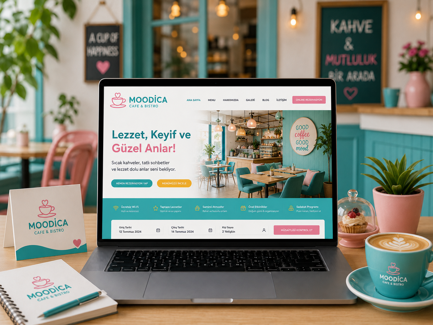 Kafe Sitesi hazır web tasarım paketi