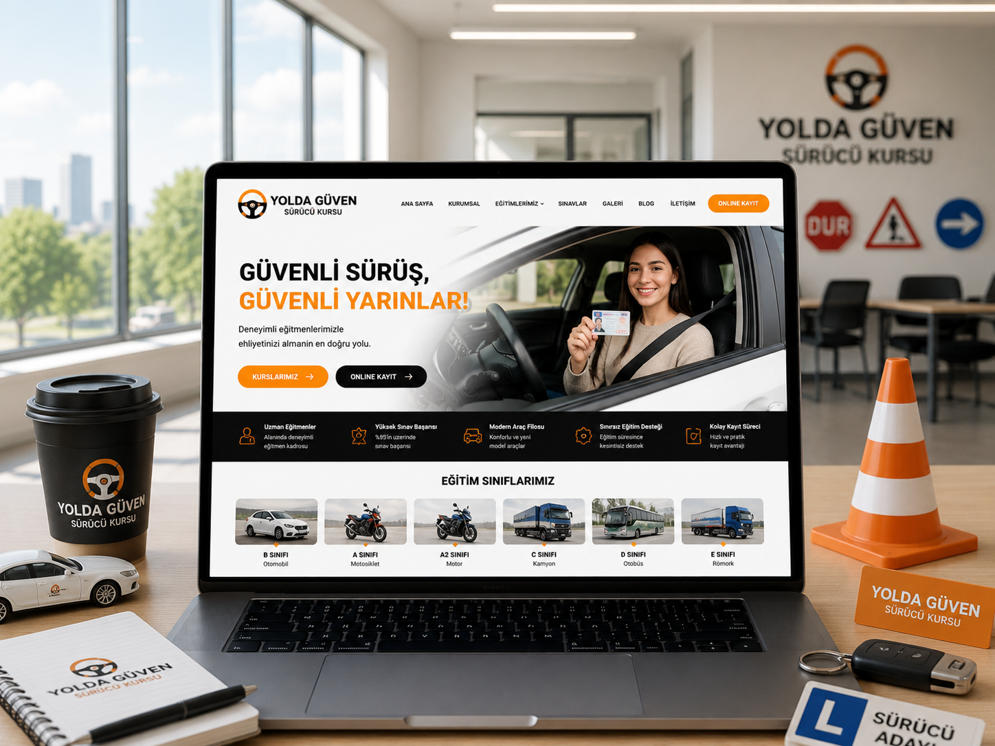 Ehliyet / Sürücü Kursu hazır web tasarım paketi
