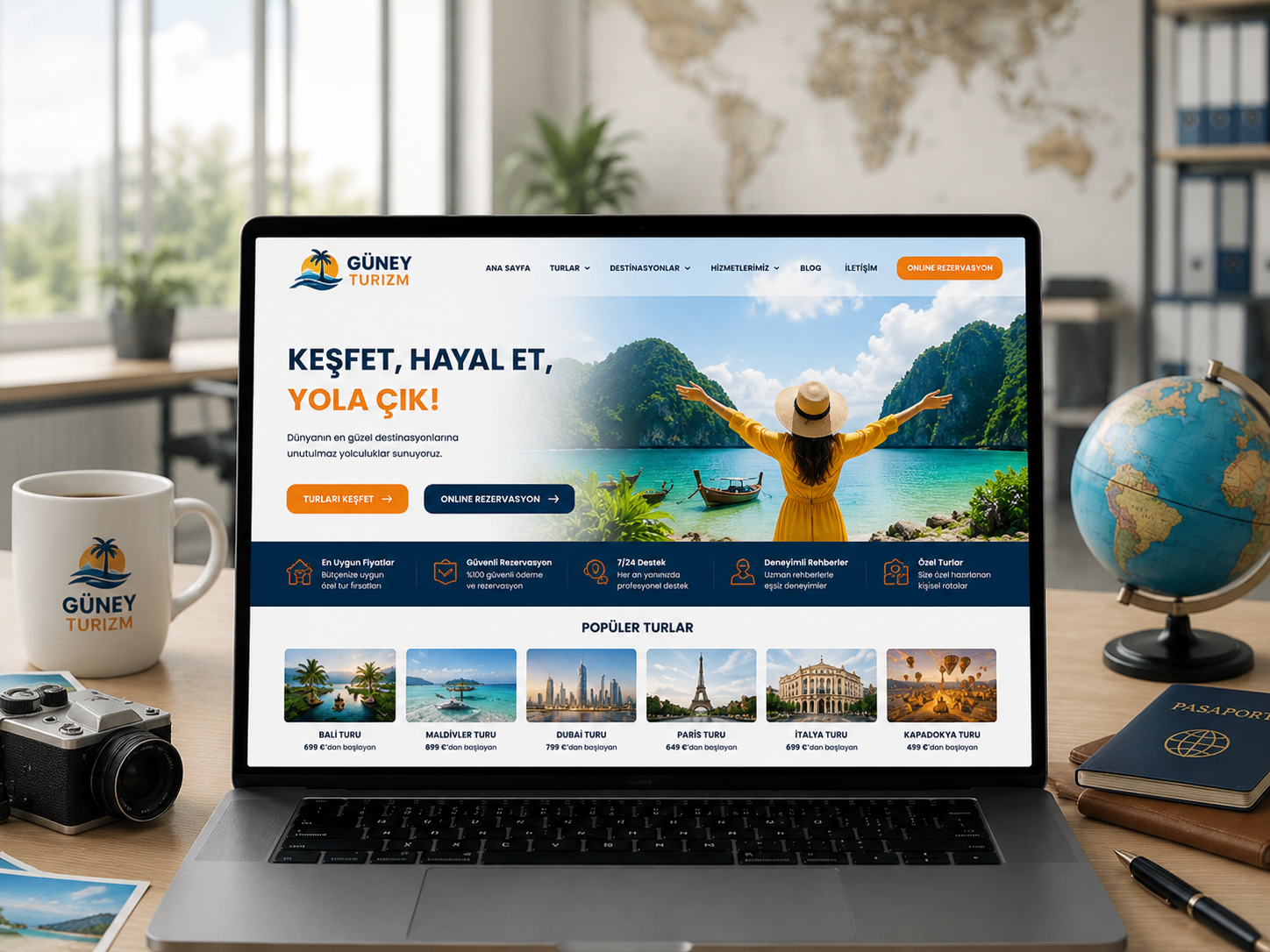 Tur / Seyahat Acentesi hazır web tasarım paketi