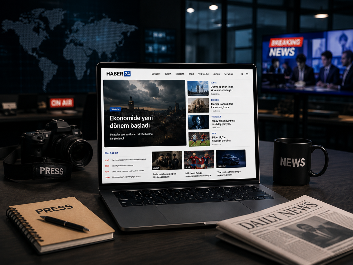 Haber Sitesi hazır web tasarım paketi