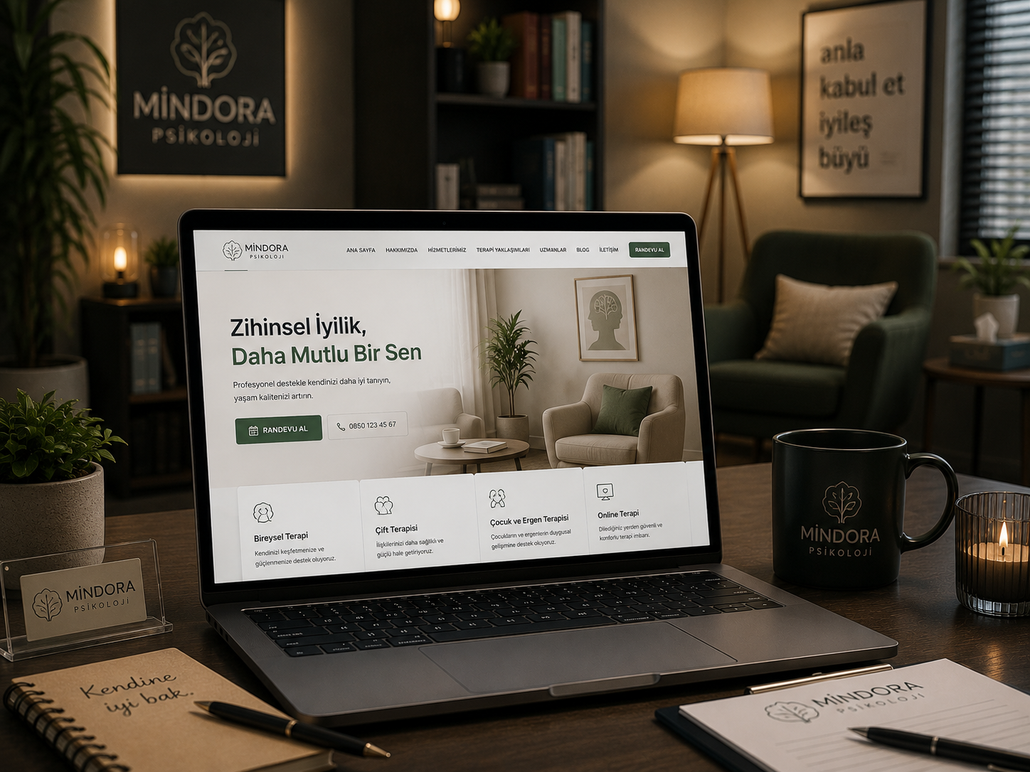 Psikolog / Terapi hazır web tasarım paketi